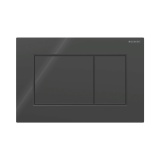 Cutout image of Geberit Sigma01 Square Black Dual Flush Plate